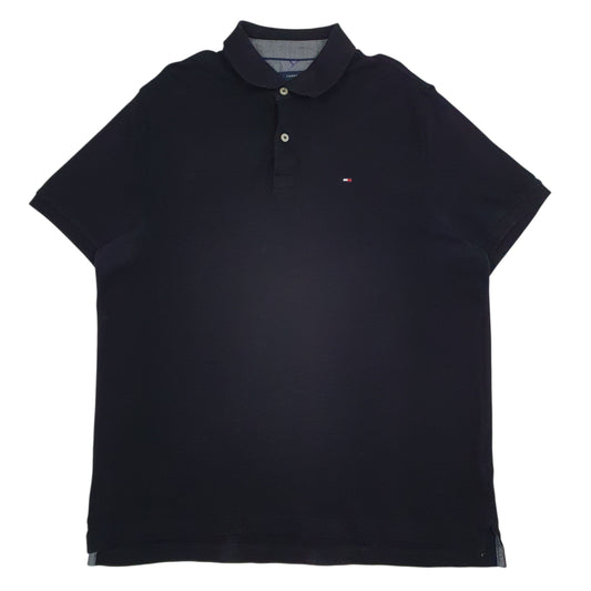 Mens Black Tommy Hilfiger Short Sleeve Polo Shirt