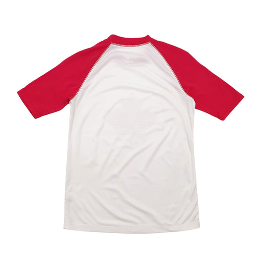 Womens White Place Sport Active Wear Hoodie T Shirt