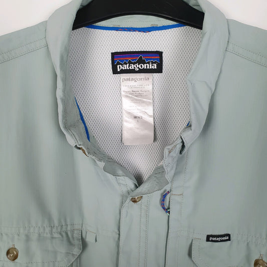 Mens Green Patagonia Sol Patrol Hiking Shirt