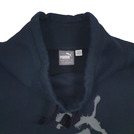 Womens Black Puma Spellout Turtle Neck Jumper