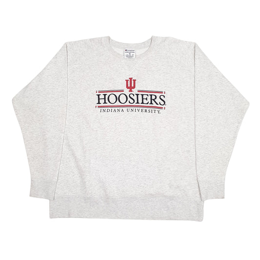 Mens Grey Champion Hoosiers Crewneck Jumper