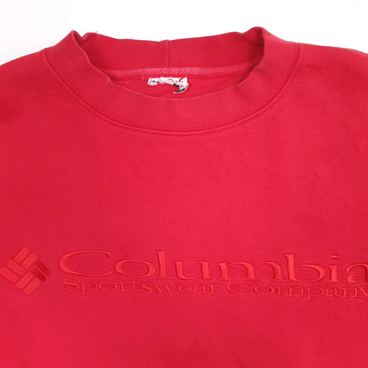 Mens Red Columbia Sportswear Company Spellout Crewneck Jumper