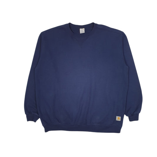 Mens Navy Carhartt Vintage 2000s Crewneck Jumper