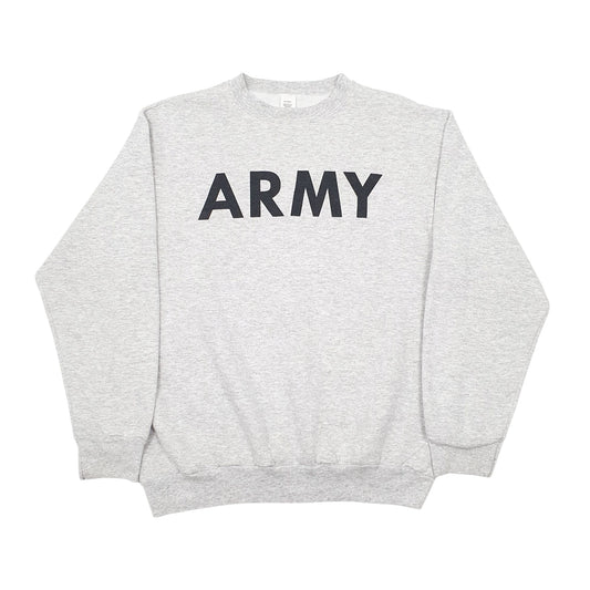 Mens Grey Army Crewneck Jumper