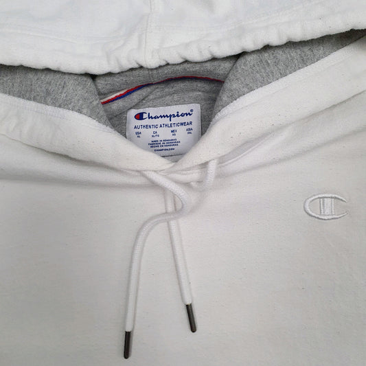 Mens White Champion Hoodie Jumper