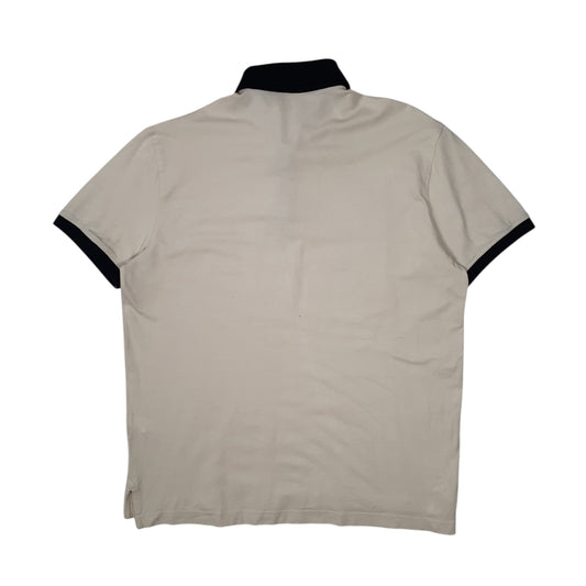 Mens Cream Tommy Hilfiger Polo Shirt