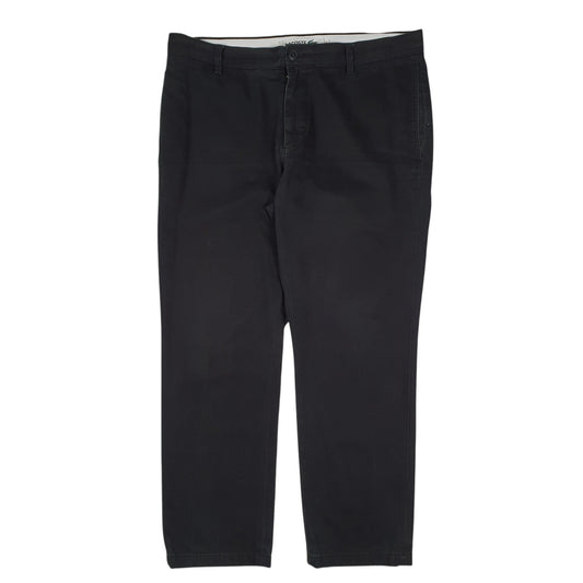 Mens Black Lacoste Chino Trousers