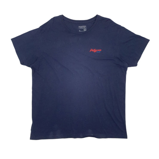 Mens Navy Patagonia Slim Fit Made In USA Short Sleeve T Shirt