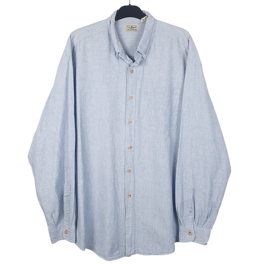 Mens Blue L.L.Bean Long Sleeve Shirt