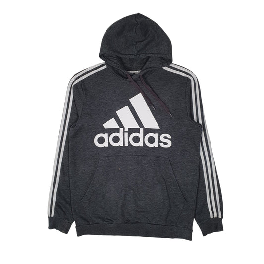 Mens Grey Adidas Hoodie Jumper