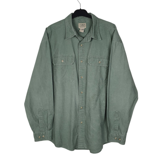 Mens Green L.L.Bean Long Sleeve Shirt