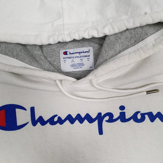 Mens White Champion Hoodie Jumper