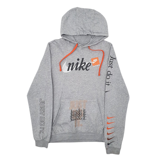 Mens Grey Nike Spellout Hoodie Jumper