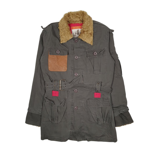 Womens Grey Miners Military Field Coat