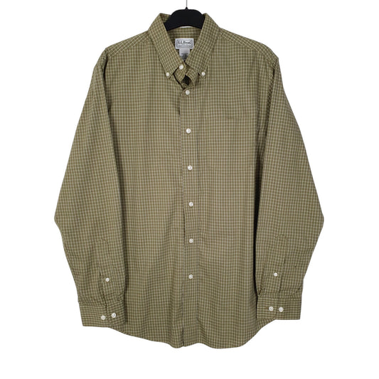 Mens Green L.L.Bean Long Sleeve Shirt