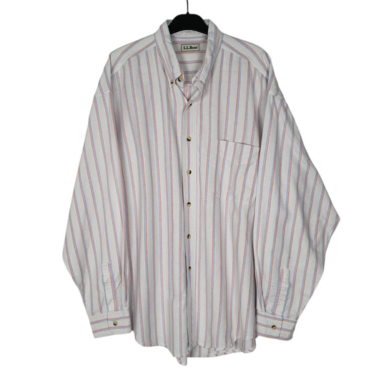 Mens Pink L.L.Bean Vintage 90s Long Sleeve Shirt