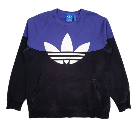 Mens Black Adidas Crewneck Jumper