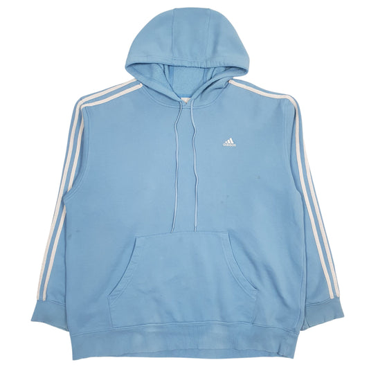 Mens Blue Adidas Hoodie Jumper