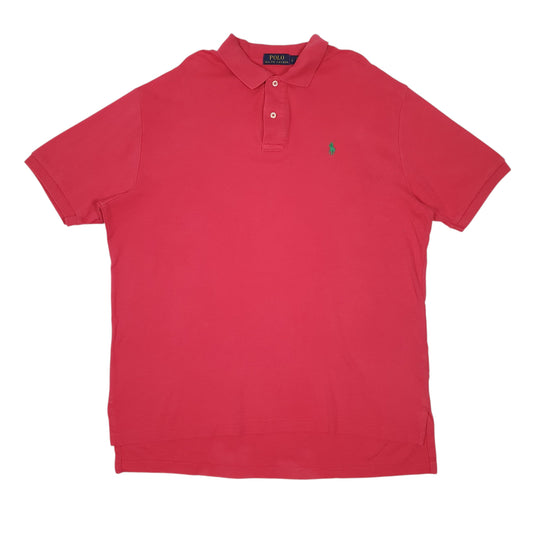 Mens Red Polo Ralph Lauren Short Sleeve Polo Shirt