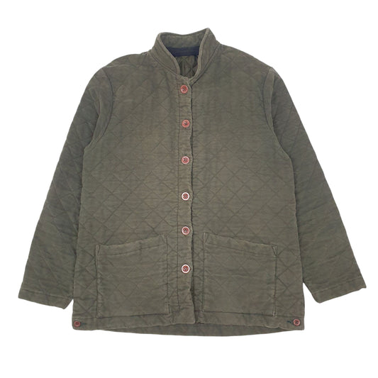 Womens Green Country Collection Crewneck Coat