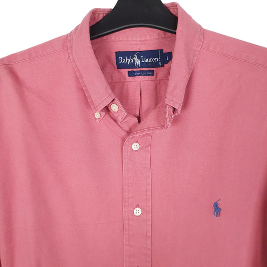 Mens Pink Ralph Lauren Vintage 90s Shirt