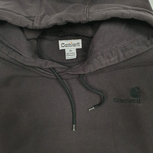 Mens Black Carhartt Vintage 00s Hoodie Jumper