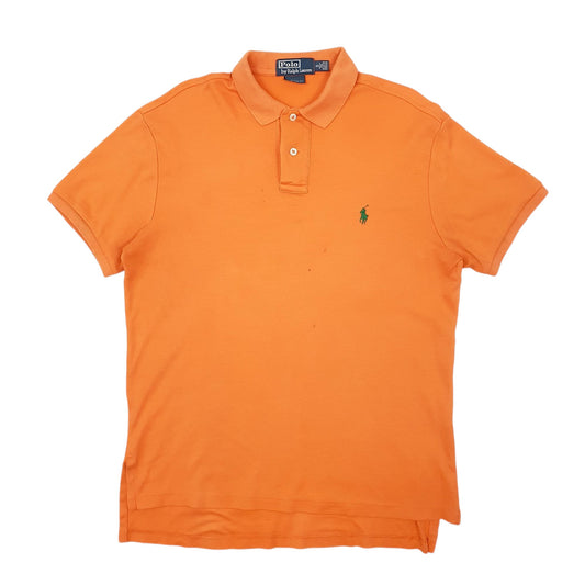 Mens Orange Polo Ralph Lauren Short Sleeve Polo Shirt