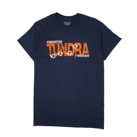 Mens Navy Gildan Pinkerton Tundra Wolves Short Sleeve T Shirt