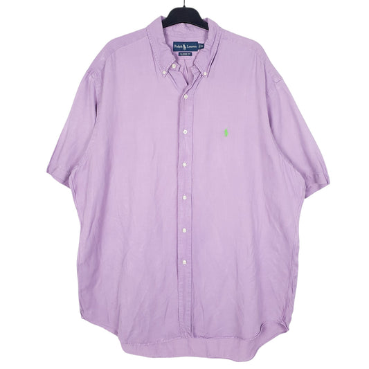 Mens Purple Ralph Lauren Short Sleeve Shirt