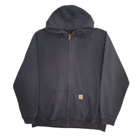 Mens Black Carhartt Hoodie Full Zip Jumper