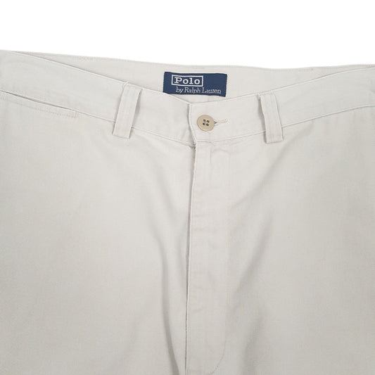 Mens Cream Polo Ralph Lauren Philip Pant Vintage 90s Trousers