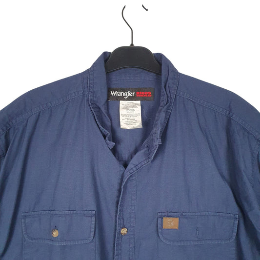 Mens Navy Wrangler Riggs Workwear Shirt