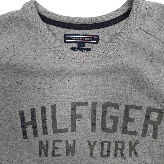 Mens Grey Tommy Hilfiger Crewneck Jumper