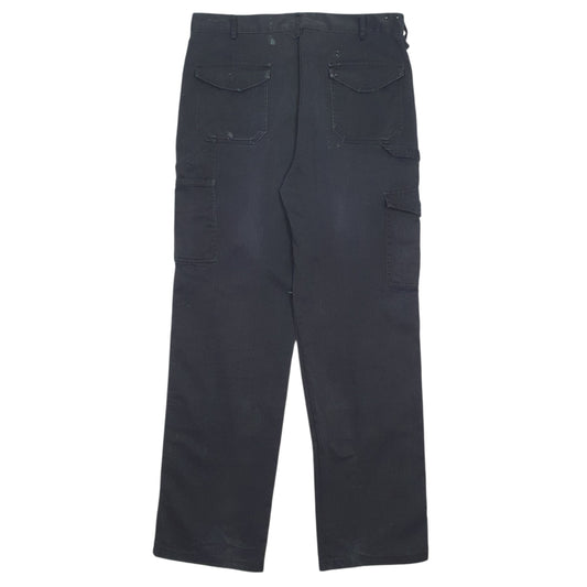 Mens Black Dickies Workwear Trousers