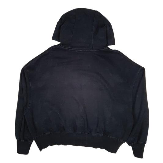 Womens Black Nike Crop Top Baggy Loose Fit Hoodie Jumper