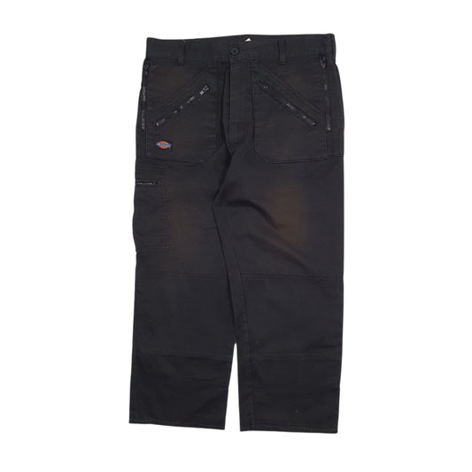 Mens Black Dickies Redhawk Workwear Cargo Trousers