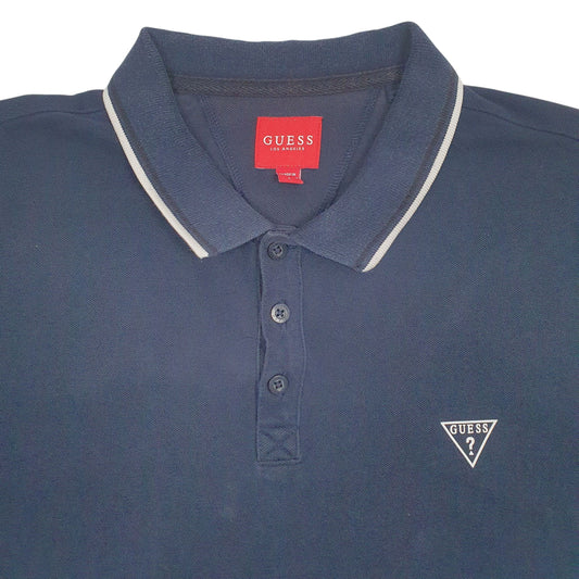 Mens Navy Guess Polo Shirt
