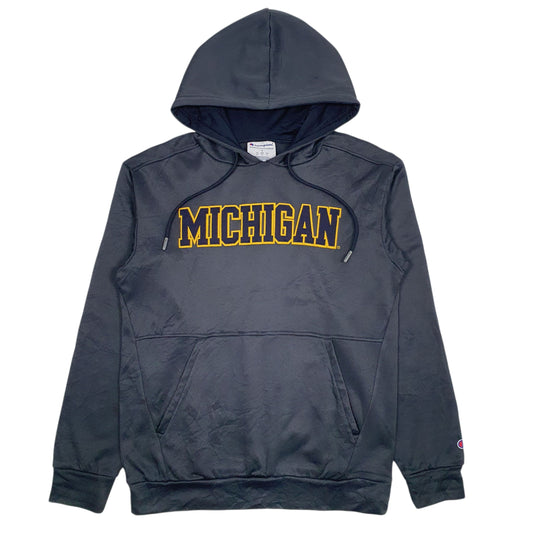 Mens Grey Champion Michigan Hoodie Jumper