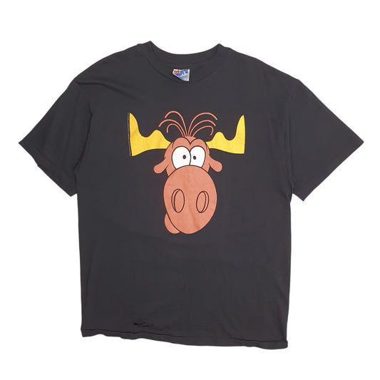 Mens Black Hanes Single Stitch Vintage 90s Taco Bell Short Sleeve T Shirt