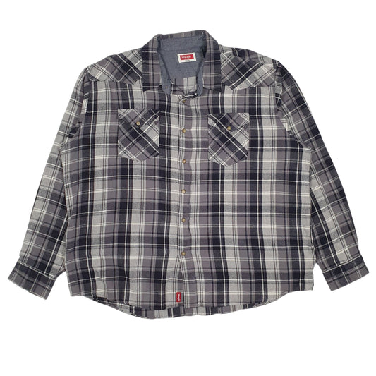 Mens Grey Wrangler Pearl Snap Coat