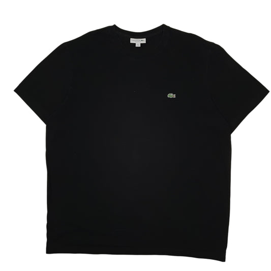 Mens Black Lacoste Short Sleeve T Shirt