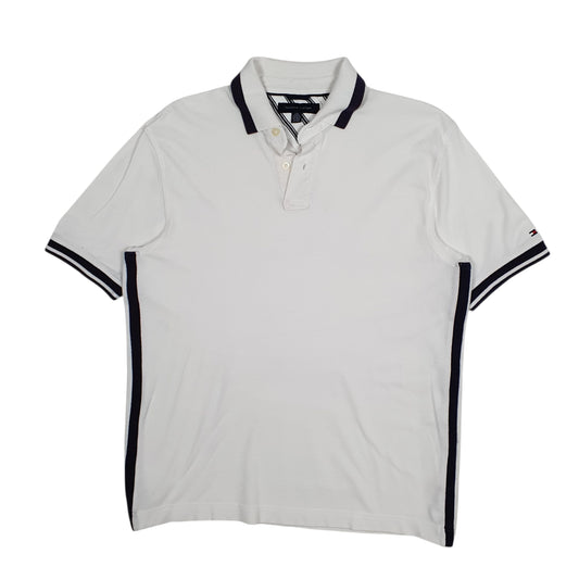 Mens White Tommy Hilfiger Short Sleeve Polo Shirt