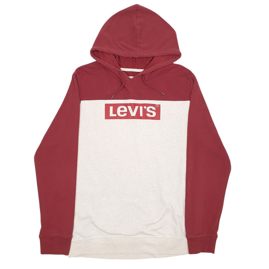 Mens Burgundy Levis Spellout Jumper