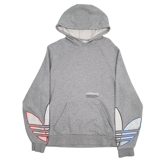 Mens Grey Adidas Hoodie Jumper