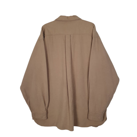 Mens Beige L.L.Bean Thick Chamois Shirt