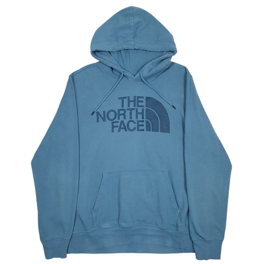 Mens Blue The North Face Spellout Hoodie Jumper