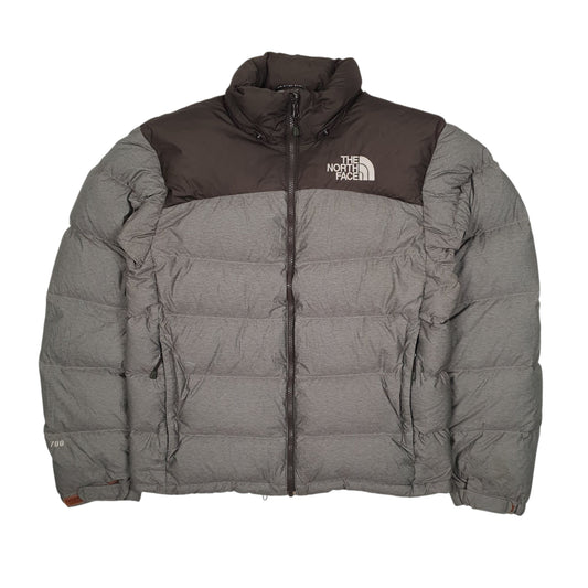 Mens Grey The North Face Nuptse Coat