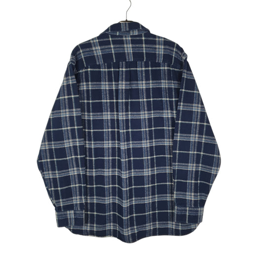 Mens Navy L.L.Bean Chamois Plaid Shirt