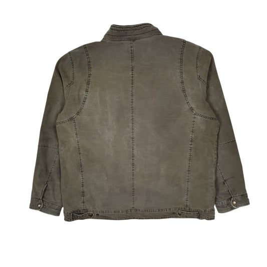 Mens Green GH Bass & Co Bomber Chore Crewneck Coat