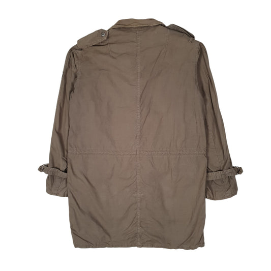 Mens Brown Paul Smith Military Parka Jeans Coat